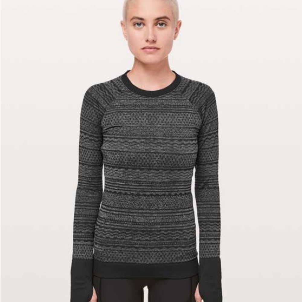 Lululemon Swiftly Tech Long sleeve size 4 black/gray